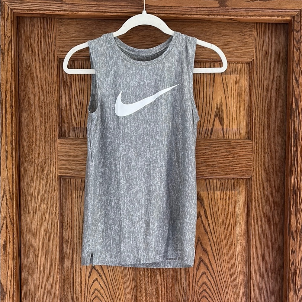 Nike Kids DRI-FIT Gray Sleeveless Top